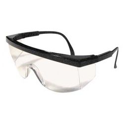 DENTEC 12E91001, SAFETY GLASSES CLEAR BLAZE - BLACK FRAME/CLR LENS 12E91001