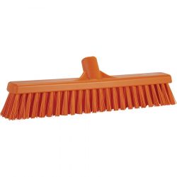 VIKAN 16" COMBO PUSH BROOM - SOFT/STIFF ORANGE