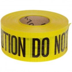 BRADY 92306, BARRIER TAPE-BLACK/YELLOW - 3" X 1000 FT "CAUT/DO NOT ENT 92306