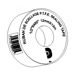 BMI 28000, TEFLON TAPE-WHITE - 1/2" X 480" 28000