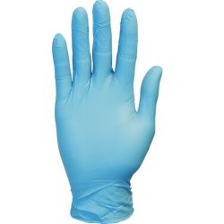 GLOVE DISPOSABLE VINYL BLUE PWDR FREE 100/BX S