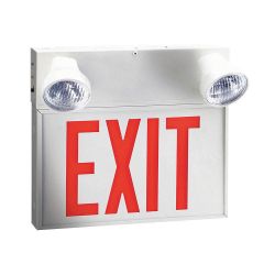 EXIT SIGN,W/EMERGENCY LIGHTS,R ED