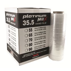 WFS APPROVED PLH14048450, HAND WRAP FILM PLATINUM MAX - 14" X 1476' X 80G 35.5 PLH14048450