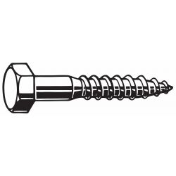 BOLT LAG HEX ZP 5/16X2,100/PK