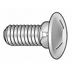 CARRIAGE BOLT ZP UNC 5/16-18X4 ,50/PK