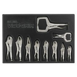 10 PC. ORIGINAL LOCKING PLIERS TRAY