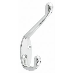 COAT HOOK,2 HOOK ENDS,CHROME