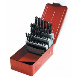 DRILL SET,HSS,STEAM OXIDE,1/16 "-1/2"