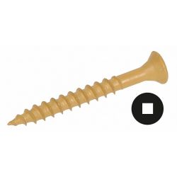 WOODSCREW SQR DR FLT 82DG #10X 1 Z,100/PK