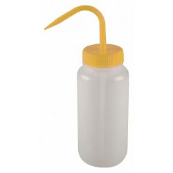 WASH BOTTLE,LDPE,YELLOW,16 OZ.