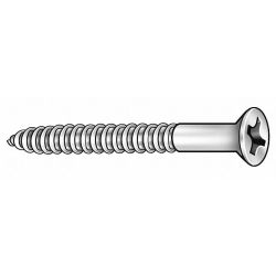 WOODSCREW PH FLT 82DEG 8X3/4" Z,100/PK