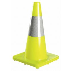 TRAFFIC CONE,18" H,FLUORESCENT LIME