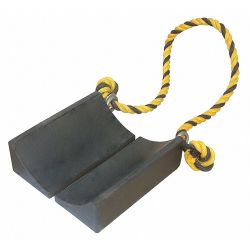 WHEEL CHOCK MOLDED RBR STL GRA B BK