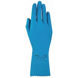 GLOVES N/BLUE LTX UNLINED SZ9