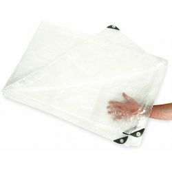 TARP,POLYETHYLENE,TRANSPARENT, 12X16