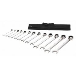 RATCHETING WRENCH SET,SAE,13 P CS.,12 PT