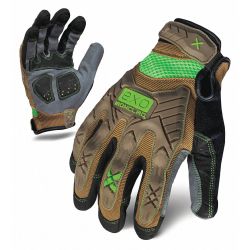 IMPACT RESISTANT GLOVES,XL,BROWN/GRAY,PR