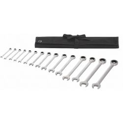 RATCHETING WRENCH SET,SAE,15 P CS.,12 PT