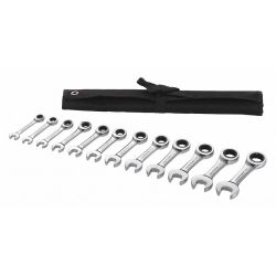 RATCHETING WRENCH SET,METRIC,1 2 PCS.