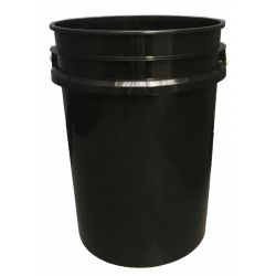 PLASTIC PAIL,ROUND,20 L,BLACK