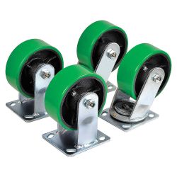 HOPPER CASTER KIT,4800 LB,6 IN DIA