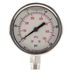 GAUGE PRESSURE 0-100PSI 2-1/2IN