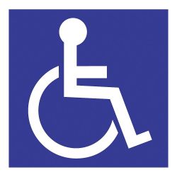 HANDICAP STICKER,6" X 6",PK2