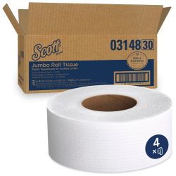 BATH TISSUE JRT JR WH 2-PLY 1000/RL 4/CS