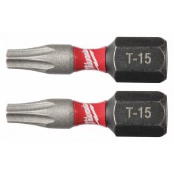 INSERT BIT,1/4" SHANK SIZE,1" BIT L,PK2