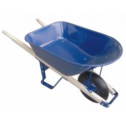 WHEELBARROW,STEEL,6 CU. FT.,FLAT FR