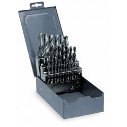 JOBBER DRILL SET,3/8 SHANK,29 PC,HS