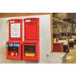 LOCKOUT STATION,UNFILLED,STEEL,31" H