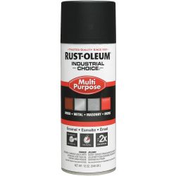 PAINT AEROSOL SEMI-FLAT BLACK 12OZ