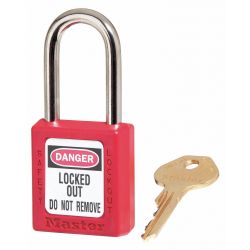 LOCKOUT PADLOCK,KA,RED,1-3/4"H