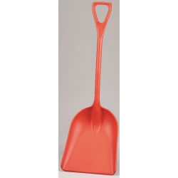 SHOVEL PLASTIC 11X14IN, 38IN L RED