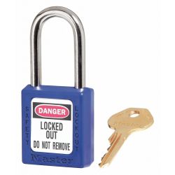 LOCKOUT PADLOCK,KD,BLUE,1-3/4" H,PK6