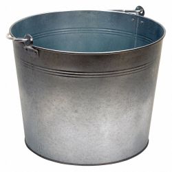 GALV STEEL BUCKET,CAP 5 GAL,WI TH HANDLE