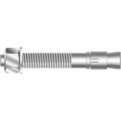 WEDGE ANCHOR,DIA.1/2",CS,LN.5- 1/2",PK10