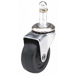 SWIVEL STEM CASTER,3 IN,110 LB RUBB