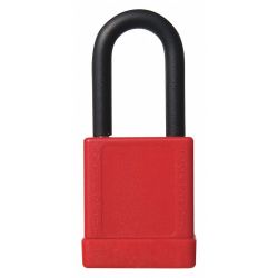 LOCKOUT PADLOCK,KD,RED,2"H