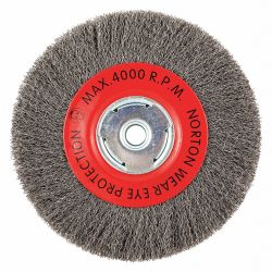 WIRE WHEEL BRUSH,ARBOR HOLE MO UNT