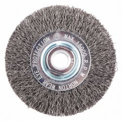 WIRE WHEEL BRUSH,ARBOR HOLE MO UNT