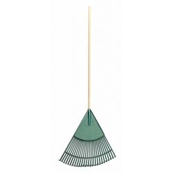 LEAF RAKE,26 TINES,WOOD,24 IN. W TINES