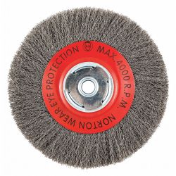 WIRE WHEEL BRUSH,ARBOR HOLE MOUNT