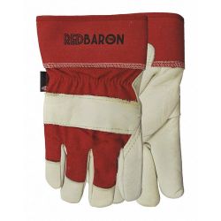 GLOVES,BEIGE/RED,LARGE,PR