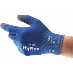 COATED GLOVES,SZ 11,BLK/BL,18 GA.,PR