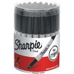 SHARPIE FINE BLACK 36CT CANIST ER