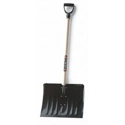 SNOW SHOVEL,STEEL BLADE,18" W