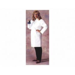 LAB COAT,TYVEK 400,2 POCKETS,SERGED,XL