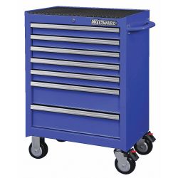 ROLLING CABINET,26-11/16"WX39-7/16"D,BLU